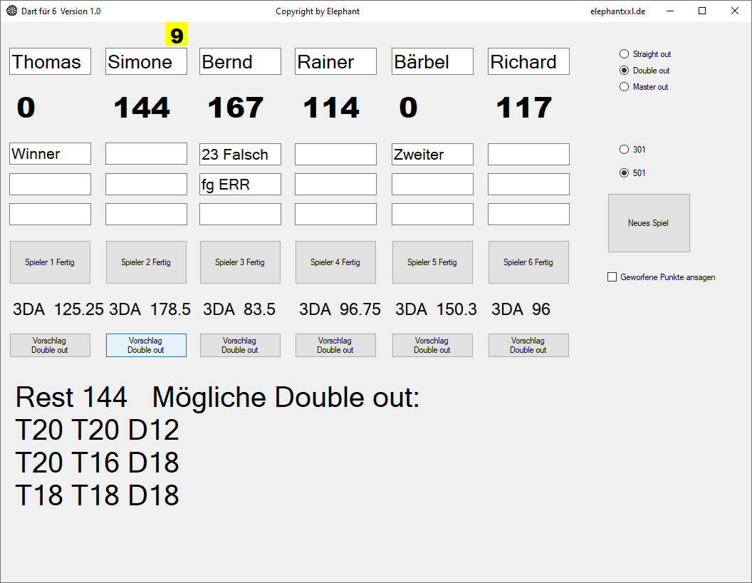 Dart Programm